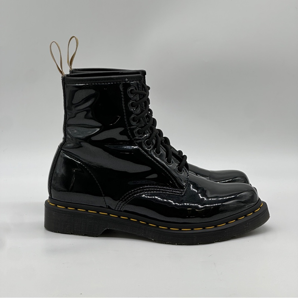 Dr. Martens Vegan Patent Leather Boots. Size 8